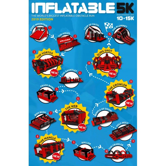 Aufblasbarer Hindernisparcours 5k Aufblasbarer Hindernisparcours 5k