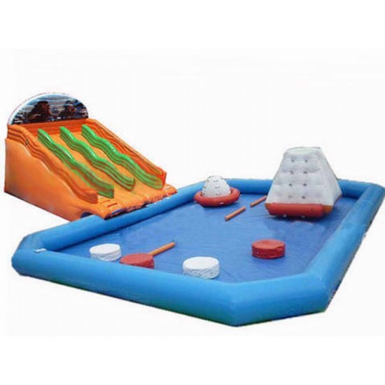 Aufblasbarer Wasserpark Mit Swimmingpool Aufblasbarer Wasserpark Mit Swimmingpool